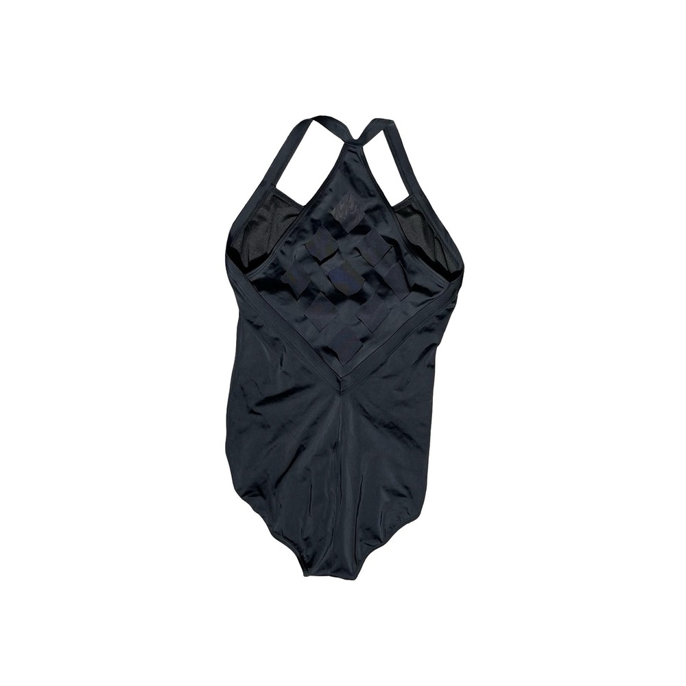 Balera Black One Piece Swimsuit Womens Small Cutout Back Racerback